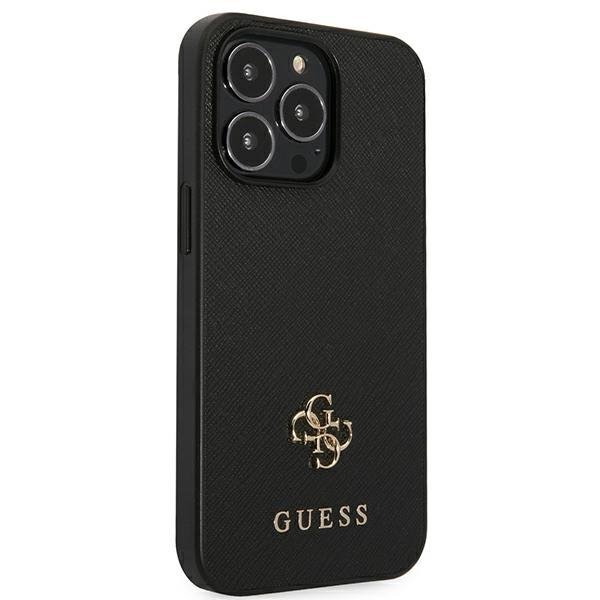Guess Saffiano 4G Small Metal Logo – Etui iPhone 13 Pro (czarny)