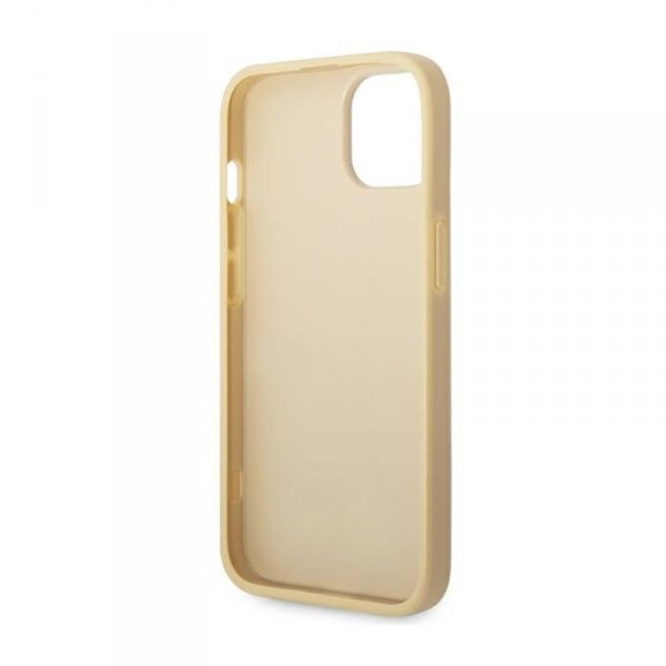 Guess Glitter Flakes Metal Logo Case – Etui iPhone 14 (złoty)