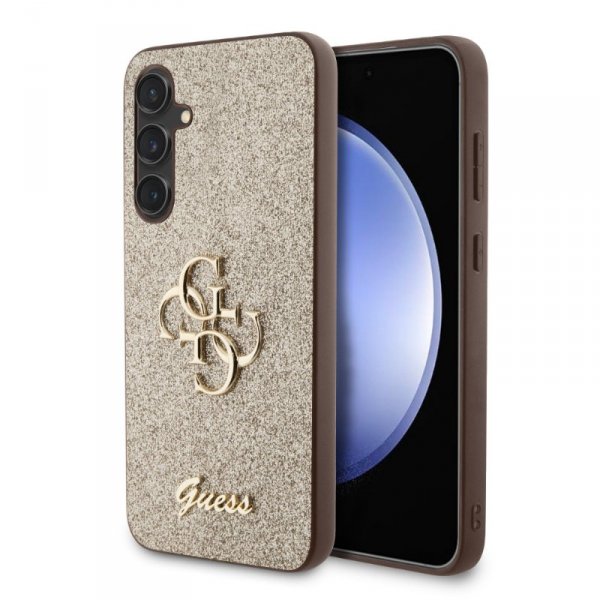 Guess Glitter Script Big 4G - Etui Samsung Galaxy S23 FE (złoty)