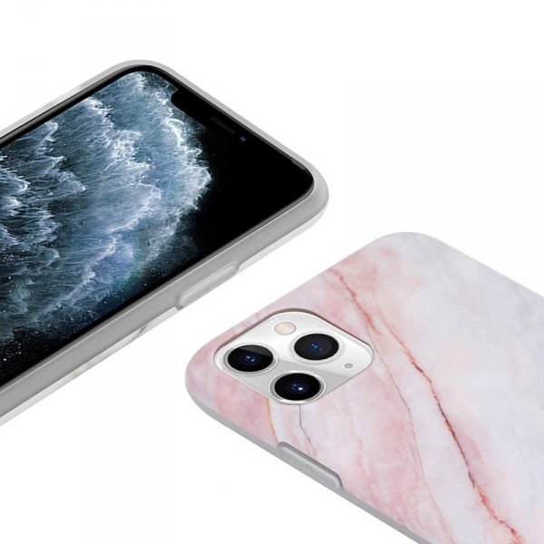 Crong Marble Case – Etui iPhone 11 Pro (różowy)