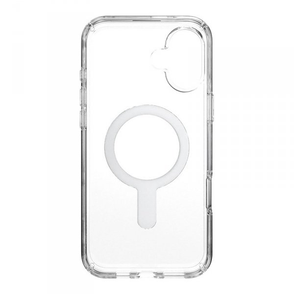 Speck Presidio Perfect-Clear ClickLock & MagSafe - Etui iPhone 16 Plus (Clear / Chrome Finish / Serene Silver)