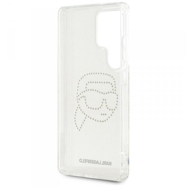 Karl Lagerfeld Rhinestones Karl Head Logo - Etui Samsung Galaxy S25 Ultra (przezroczysty)