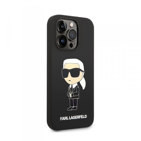 Karl Lagerfeld Silicone NFT Ikonik - Etui iPhone 14 Pro (czarny)