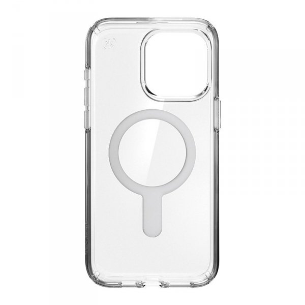 Speck Presidio Perfect-Clear ClickLock & Magsafe - Etui iPhone 15 Pro Max (Clear / Chrome Finish / Serene Silver)