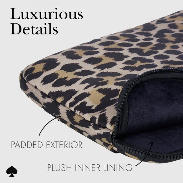 Kate Spade New York Puffer Sleeve - Pokrowiec MacBook Pro 14&quot; / Notebook 14&quot; (Classic Leopard)