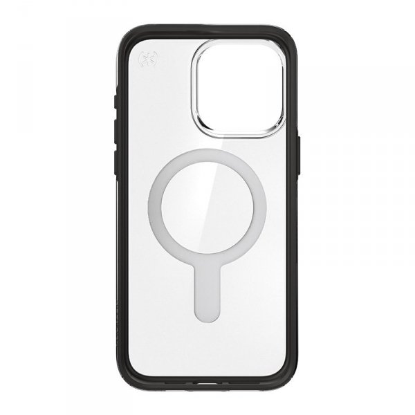 Speck Presidio Perfect-Clear ClickLock & Magsafe - Etui iPhone 15 Pro Max (Clear / Frosted Black / Slate Grey)