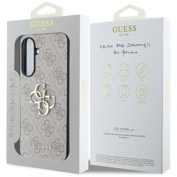 Guess Big 4G Logo Classic Logo - Etui do Samsung Galaxy A56 5G (różowy)