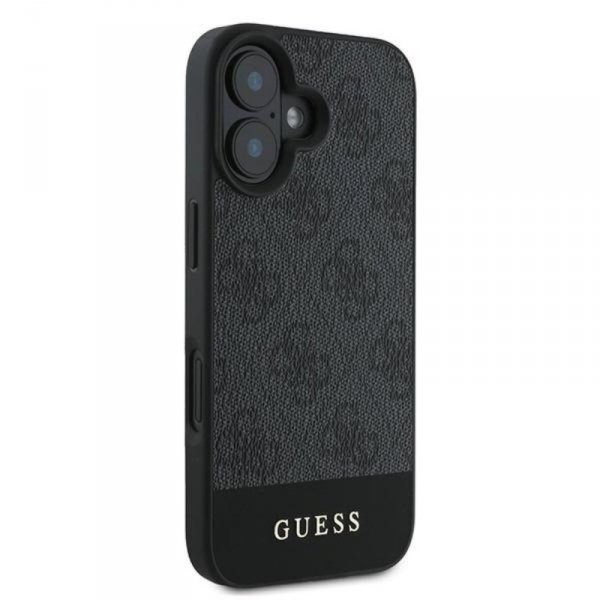 Guess 4G Bottom Stripe - Etui iPhone 16 Plus (szary)