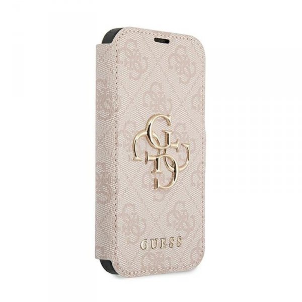 Guess Booktype 4G Big Metal Logo - Etui iPhone 13 Pro Max (różowy)
