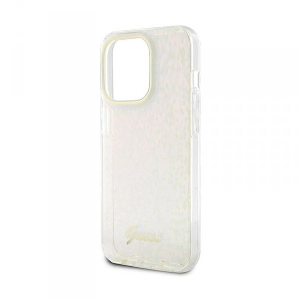 Guess IML Faceted Mirror Disco Iridescent - Etui iPhone 15 Pro Max (różowy)
