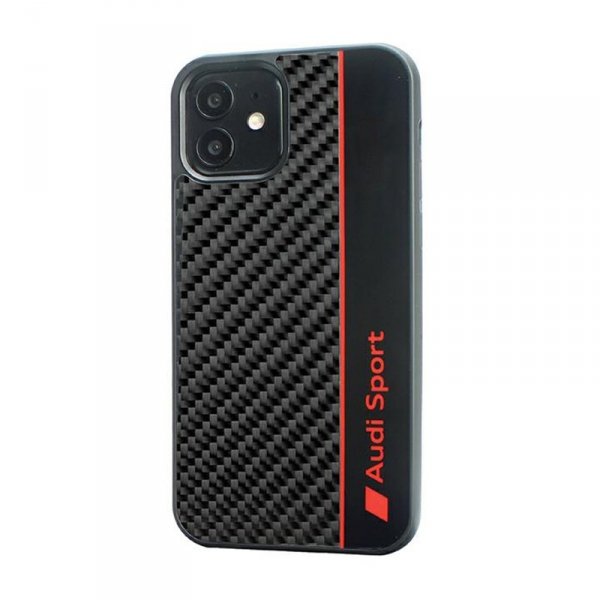 Audi Carbon Fiber Stripe - Etui iPhone 12 / iPhone 12 Pro (Czarny)