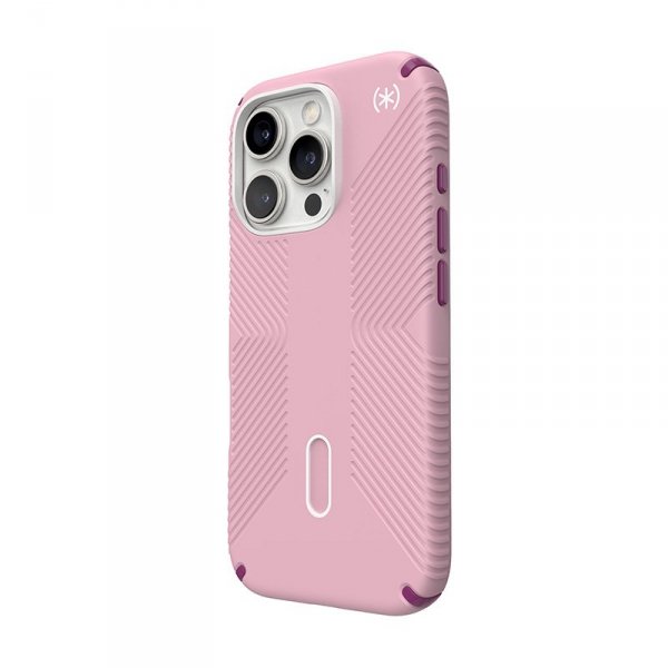 Speck Presidio2 Grip ClickLock & MagSafe - Etui iPhone 16 Pro (Wednesday Pink / Boysenberry Purple / White)
