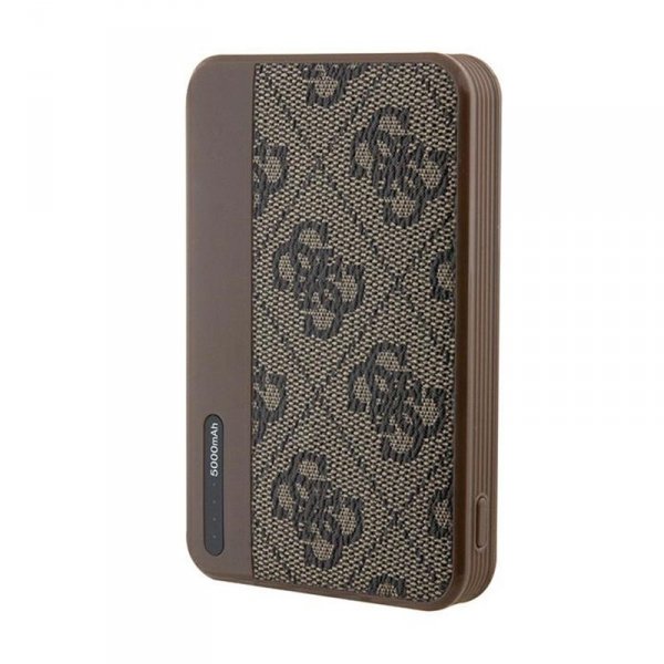 Guess 4G Leather Metal Logo - Power Bank 5000 mAh 15W (brązowy)