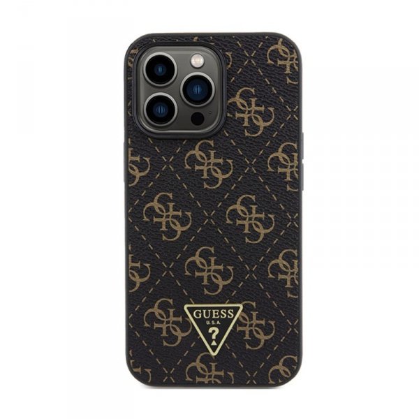 Guess 4G Triangle Metal Logo - Etui iPhone 15 Pro (czarny)
