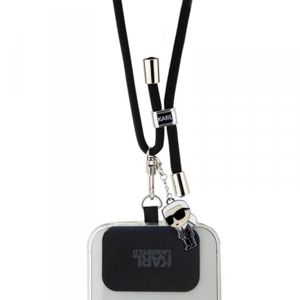 Karl Lagerfeld CBDY Cord - Uniwersalny pasek / smyczka do telefonu (czarny)