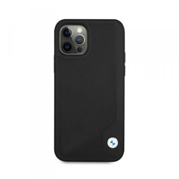BMW Leather Deboss - Etui iPhone 12 / iPhone 12 Pro (czarny)