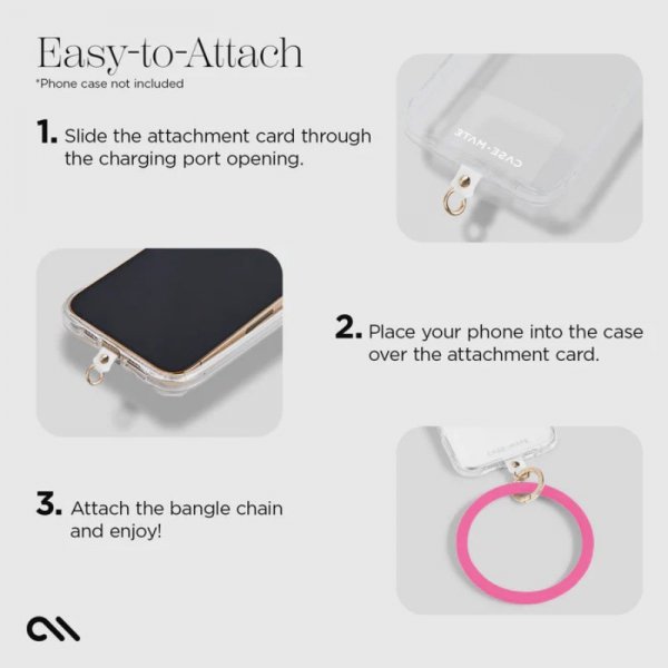 Case-Mate Phone Bangle - Bransoletka na nadgarstek do smartfona (Fuchsia)
