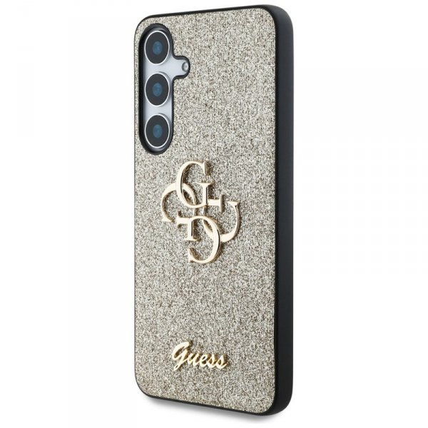 Guess Fixed Glitter Big 4G Metal Logo - Etui do Samsung Galaxy S25 (złoty)