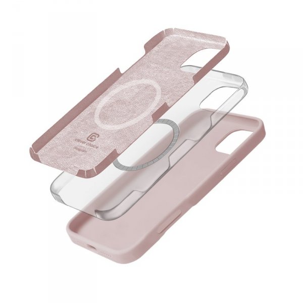 Crong Color Cover Magnetic - Etui iPhone 16 Pro MagSafe (piaskowy róż)