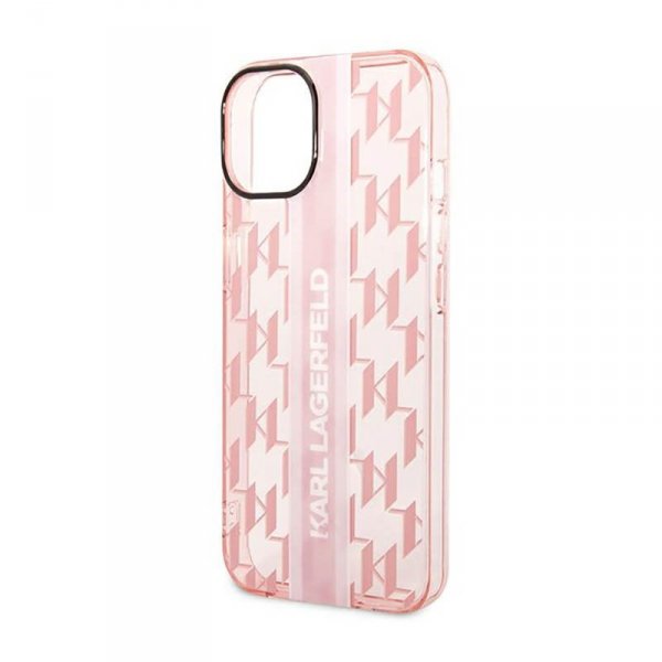 Karl Lagerfeld Mono Vertical Stripe - Etui iPhone 14 Plus (różowy)