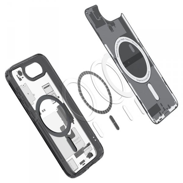 Spigen Ultra Hybrid Mag MagSafe - Etui do iPhone 16e (Zero One Black)