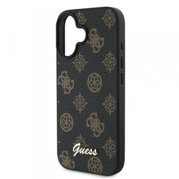 Guess Peony Script MagSafe - Etui iPhone 16 Plus (czarny)
