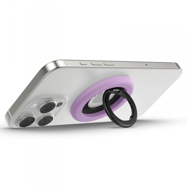 Spigen Nano Pop MagSafe Phone Ring - Magnetyczny uchwyt na palec z funkcją podstawki (Grape Purple)