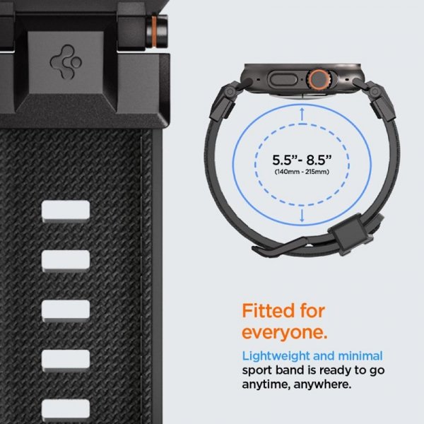 Spigen DuraPro Armor - Pasek do Apple Watch 44/45/46/49 mm (Black Edition)