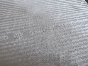Poszwa hotelowa satynowa, z tkanym logo, 152g/m2, 250TC,  80% bawełna / 20% poliester