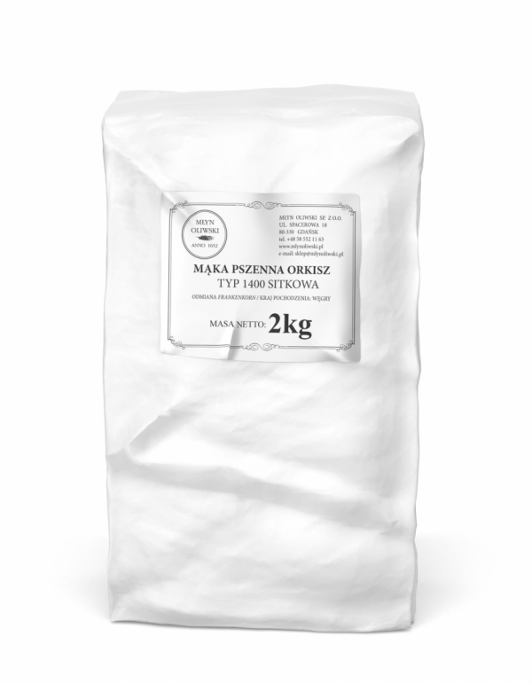 Mąka pszenna orkiszowa typ 1400 (sitkowa) - 2kg