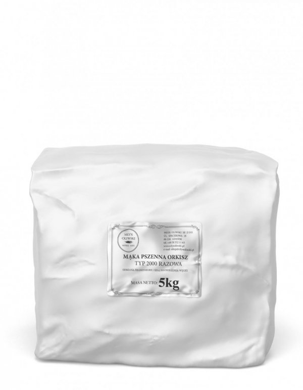Mąka pszenna orkiszowa typ 2000 (razowa) - 5kg