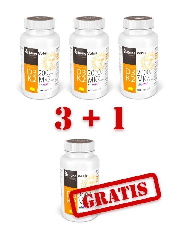 witamina D3 2000IU + K2 MK7 100 mcg