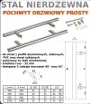 Pochwyt dwustr inox nierdzewny 1200/1400 45st