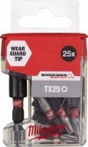 25x Bity udarowe torx T25 TX25 + uchwyt 60mm