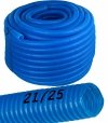 Peszel rura karbowana 21/25mm 50m niebieska do rur pex pp kabli przewodów 320N osłonowa