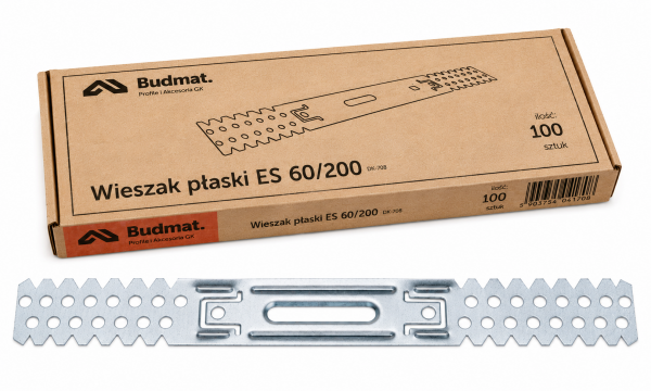 Wieszak do sufitów podwieszanych Budmat ES 60/200mm płaski 0,8mm 100szt