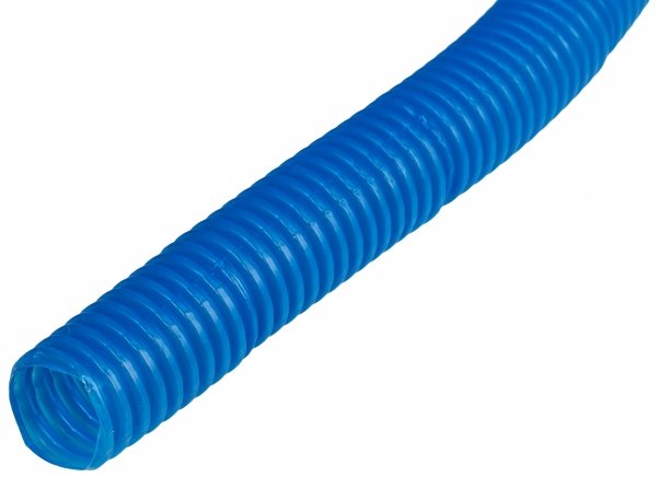 Peszel rura karbowana 18/22mm 50m niebieska do rur pex pp kabli przewodów 320N osłonowa