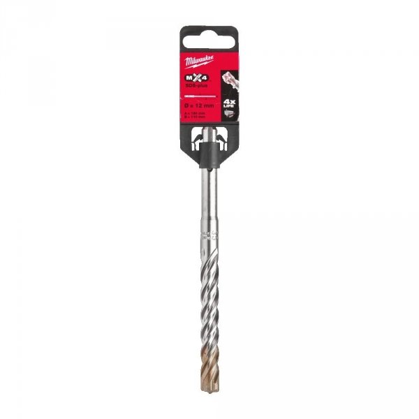 Wiertło Milwaukee SDS Plus MX4 12/100/160mm 4ostrz