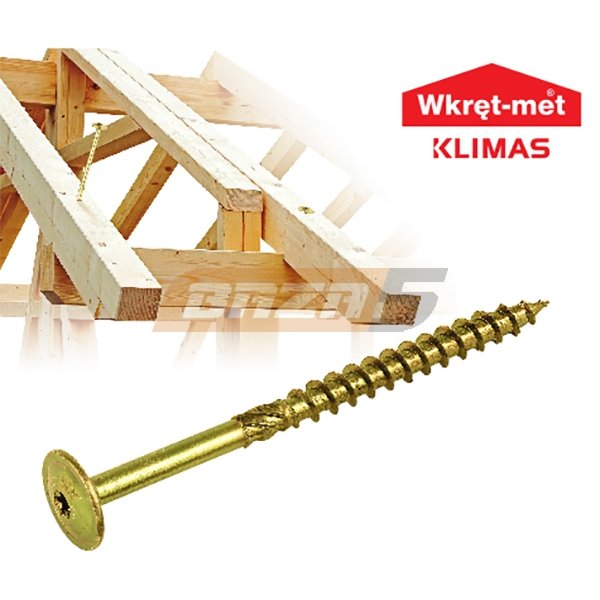 Wkręty ciesielskie talerzowe TX 8x120 drewna 50szt