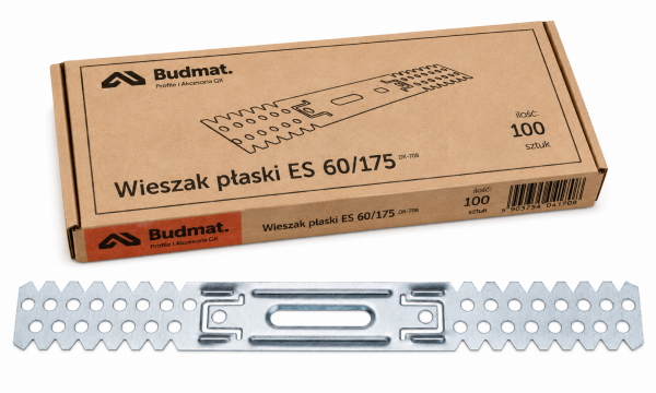Wieszak do sufitów podwieszanych Budmat ES 60/175mm płaski 0,8mm 100szt