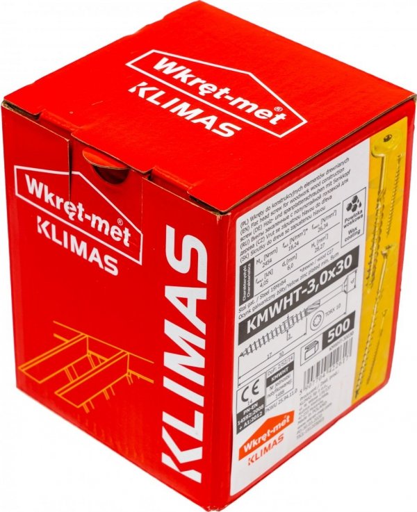 Wkręty ciesielskie TX 3x30 do drewna osb 500szt