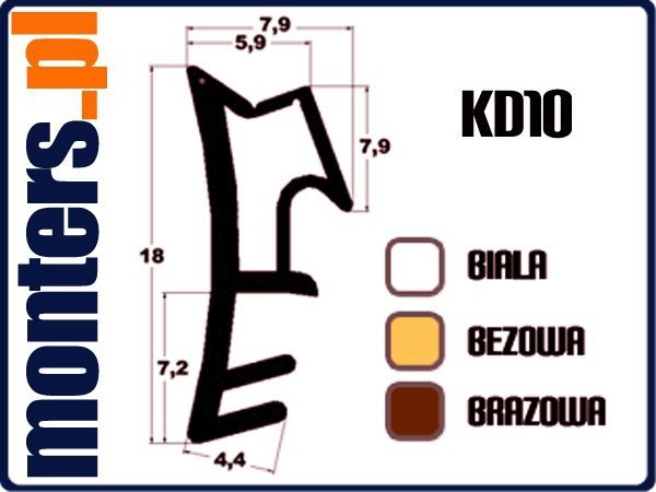 Uszczelka do okien drewnianych KD10 beżowa 1m.