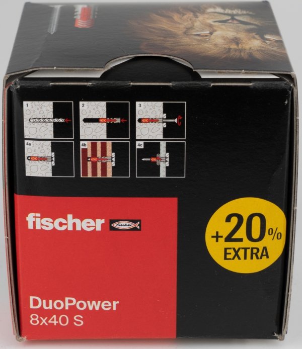 Kołki Fischer DuoPower kołek+wkręt 8X40 S  lion 60szt