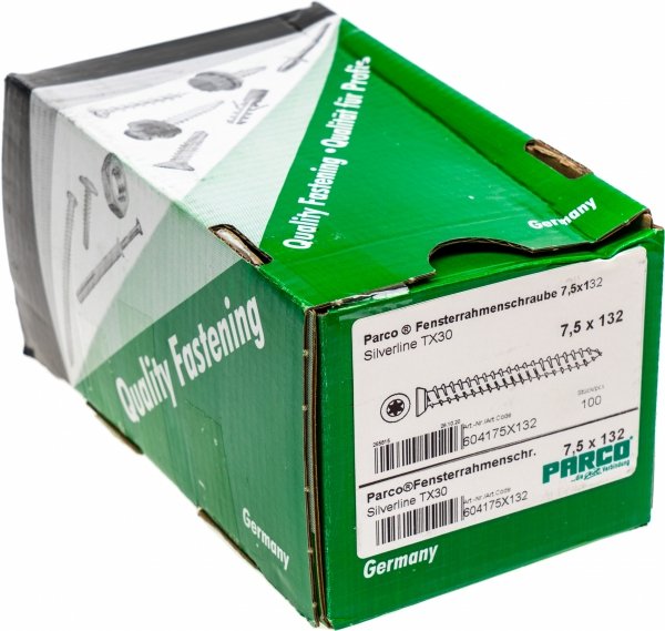 Wkręty 7,5x132 TX30 stożek ościeżnicowe okien 100szt