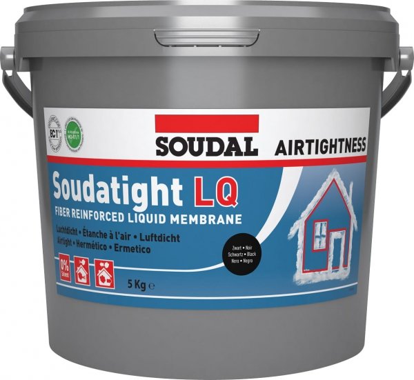 Soudal Soudatight LQ czarna płynna membrana 4,5kg