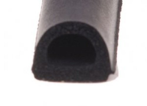 Uszczelka D 14x12 samoprzylepna czarna (SD-55) 40m