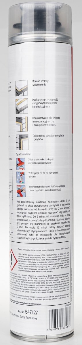Klej do styropianu styroduru XPS do dociepleń PUP P750 Fischer PIANA PIANOKLEJ MOCNY pianka