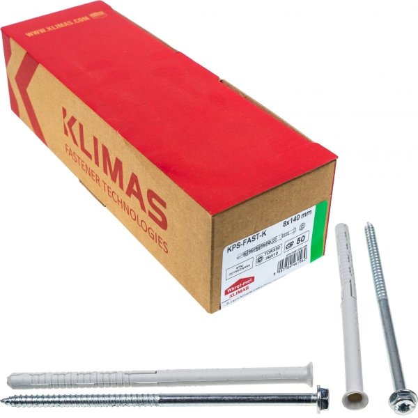Kołki ramowe rozporowe 8x140 KLUCZ+TX torx 50szt