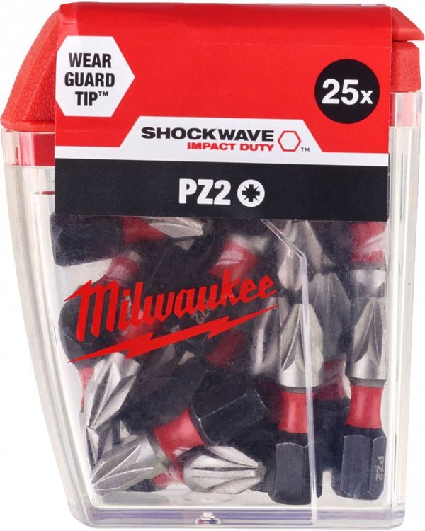 25x Bit udar Milwauke Shockwave CD PZ2 25mm IMPACT