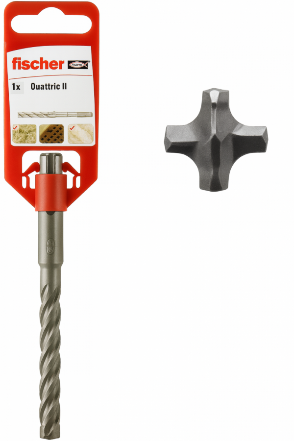 Fischer Quattric II 12/210/260 wiertło udarowe sds+ plus do betonu żelbetu